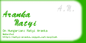 aranka matyi business card